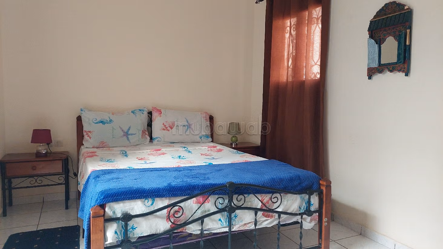 Riad for rent in Route de Fez. 3 rooms. Property with swimming pool, Integrated air conditioning.