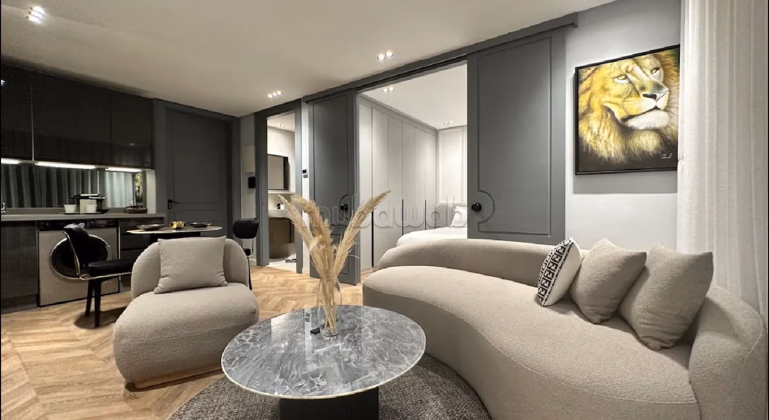 Studio élégant dans un quartier chic