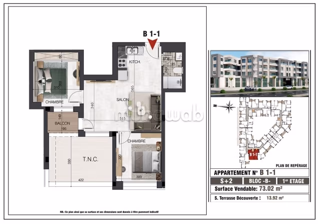 S2/terrasse/ en cours de construction/ Sidi Mahrs