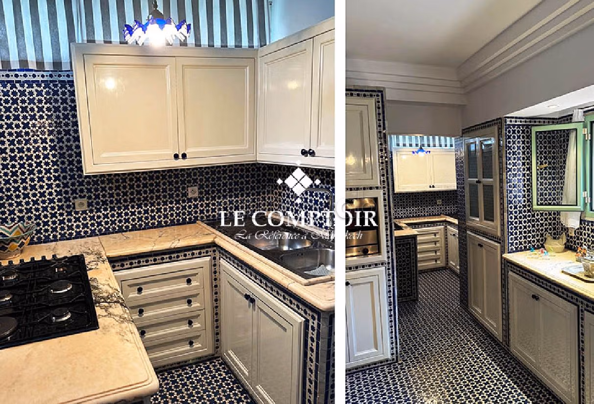 Beautiful apartment for sale in Ennakhil (Palmeraie). Large area 254 m². Ample storage space. 