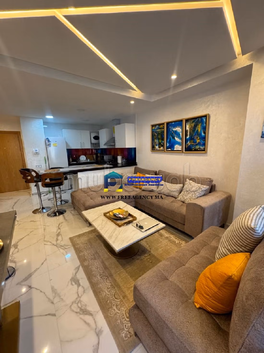 Appartementen huren in Malabata. 1 Slaapkamer. Volledig gemeubileerd. 