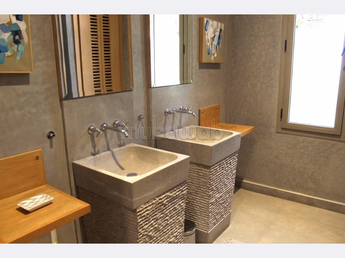 Lujosa villa en alquiler en Ennakhil Palmeraie. Área total 450 m². Completamente amueblado