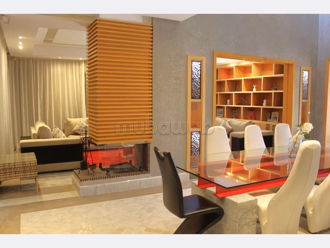 Lujosa villa en alquiler en Ennakhil Palmeraie. Área total 450 m². Completamente amueblado