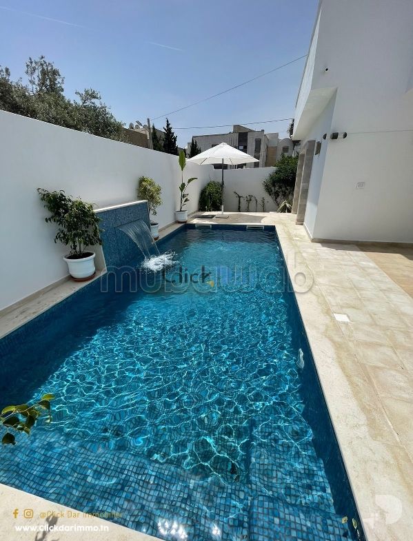 Fabulous villa for rent in Hammamet Nord. 4 rooms. Storage unit. 