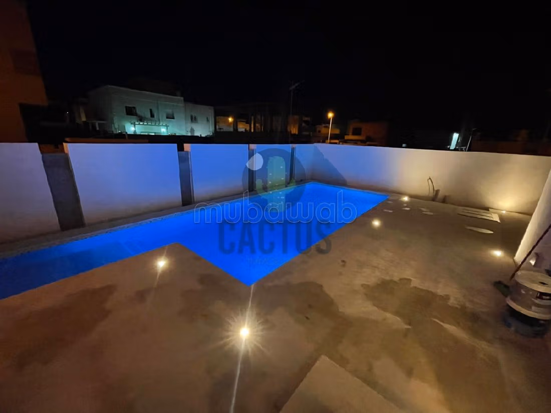 Magnifica villa in affitto a Hammamet Nord. 3 camere. Antenna parabolica e sistema di sicurezza. 