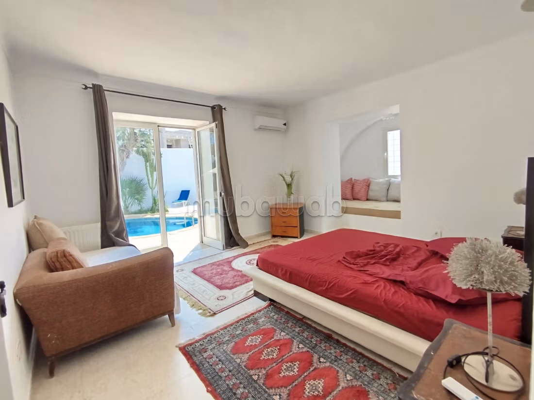 Beautiful villa for rent in Hammamet. 4 comfortable rooms. Cellar
