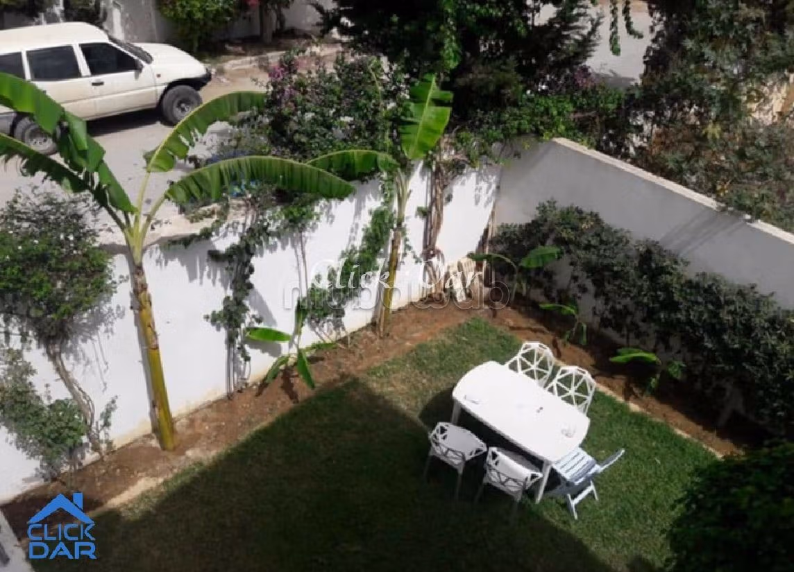 Beautiful villa for rent in Hammamet. 3 rooms. Well furnished. 