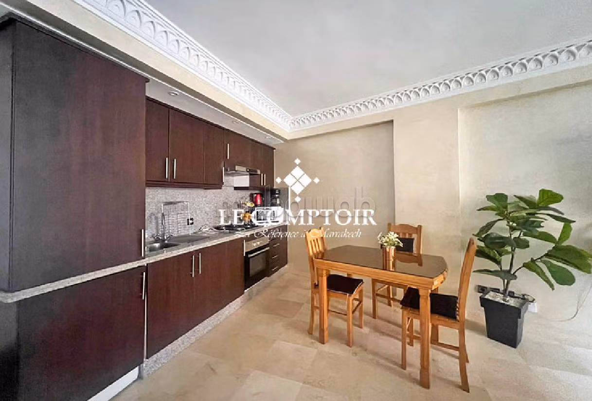 Very nice apartment for rent in Guéliz. 3 rooms. Ample storage space