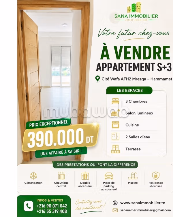 A Vendre un appartement haut standing en S3