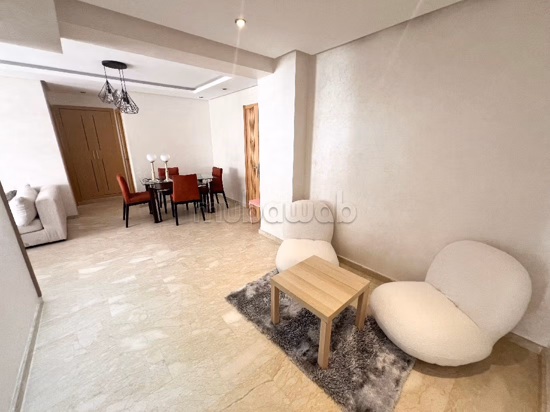 Encuentra un piso en alquiler en Casablanca Finance City. 2 hermosas habitaciones. Ascensor y terraza.