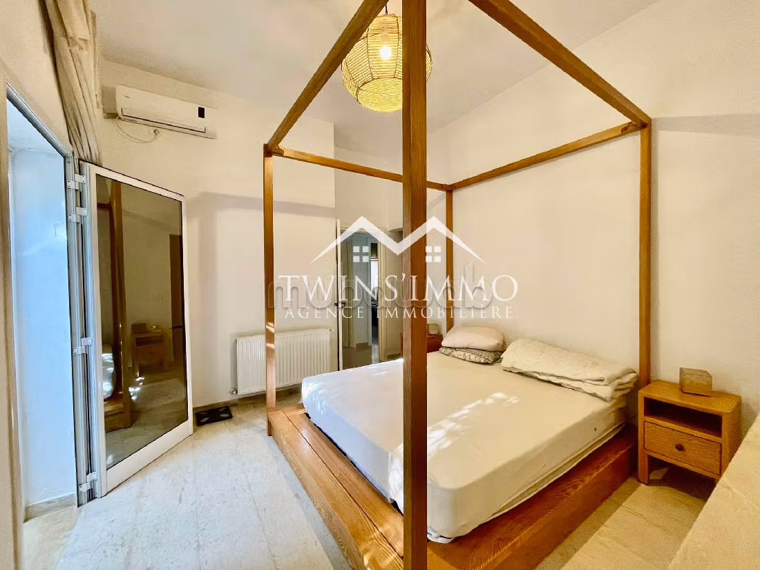 Lovely apartment for rent in La Marsa. Small area 110 m². Furnished. 