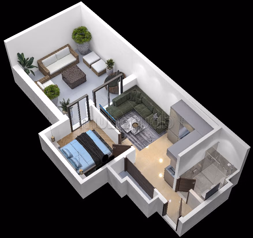 Koopappartementen beschikbaar in Guéliz. 1 Slaapkamer. Lift en terras. 