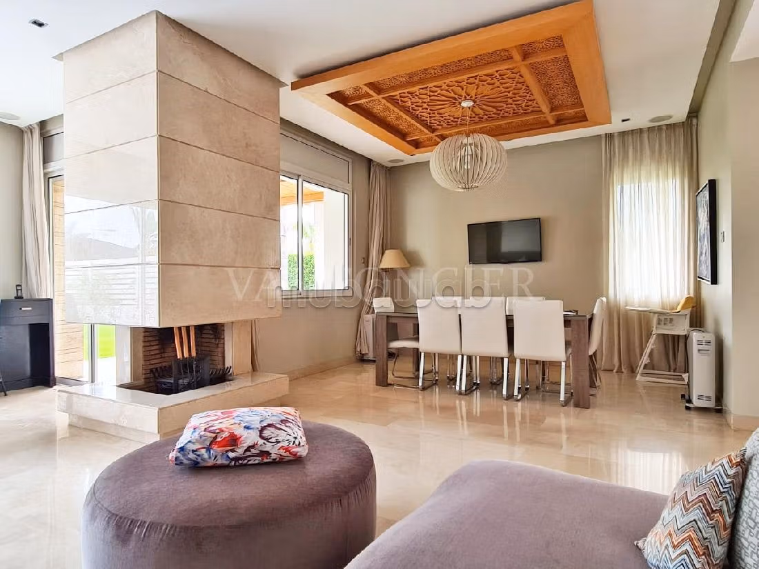 Meravigliosa villa in affitto a Bouskoura Ville. Superficie totale 640 m². Giardino, terrazzo. 