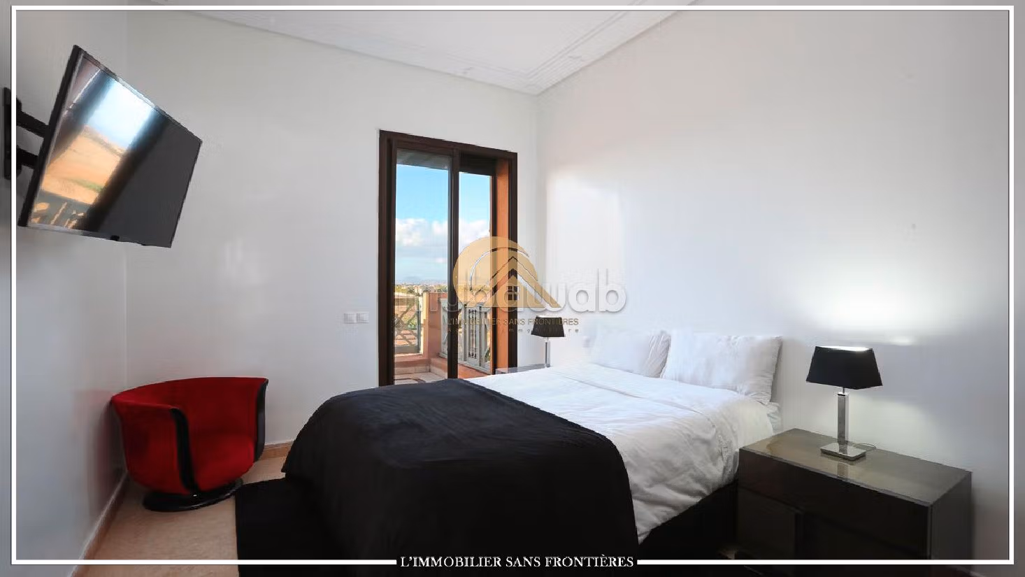 Appartement vide à vendre, vue sur piscine, Agdal