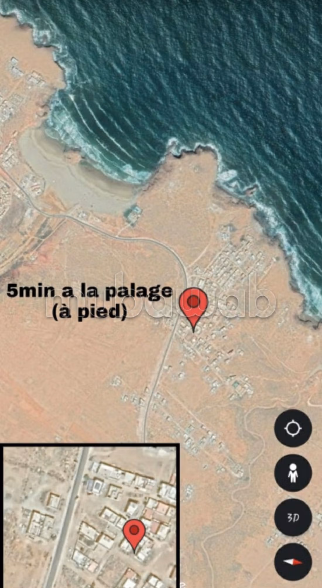 Terrain constructible 5 min de la plage mirlefte