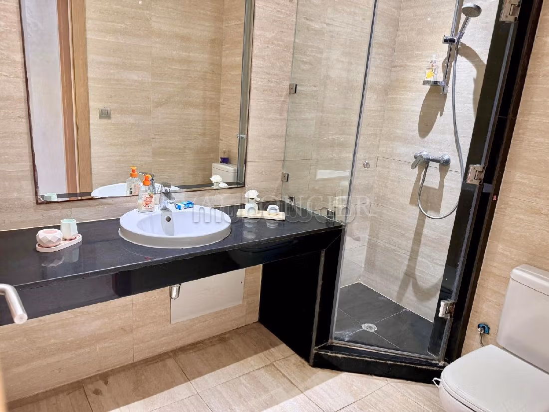 Location rez de jardin meublé 2chambres Ville Verte Bouskoura