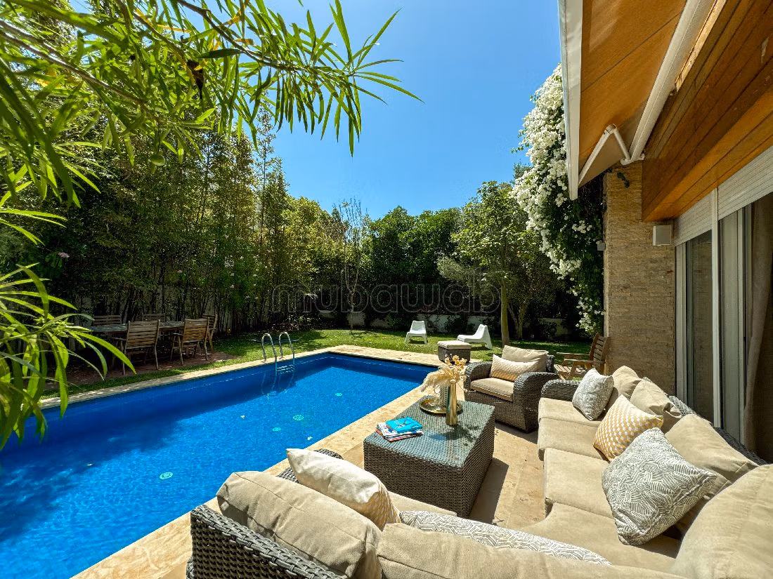 Villa Meublée à Louer Bouskoura ville verte Résidence Sécurisée