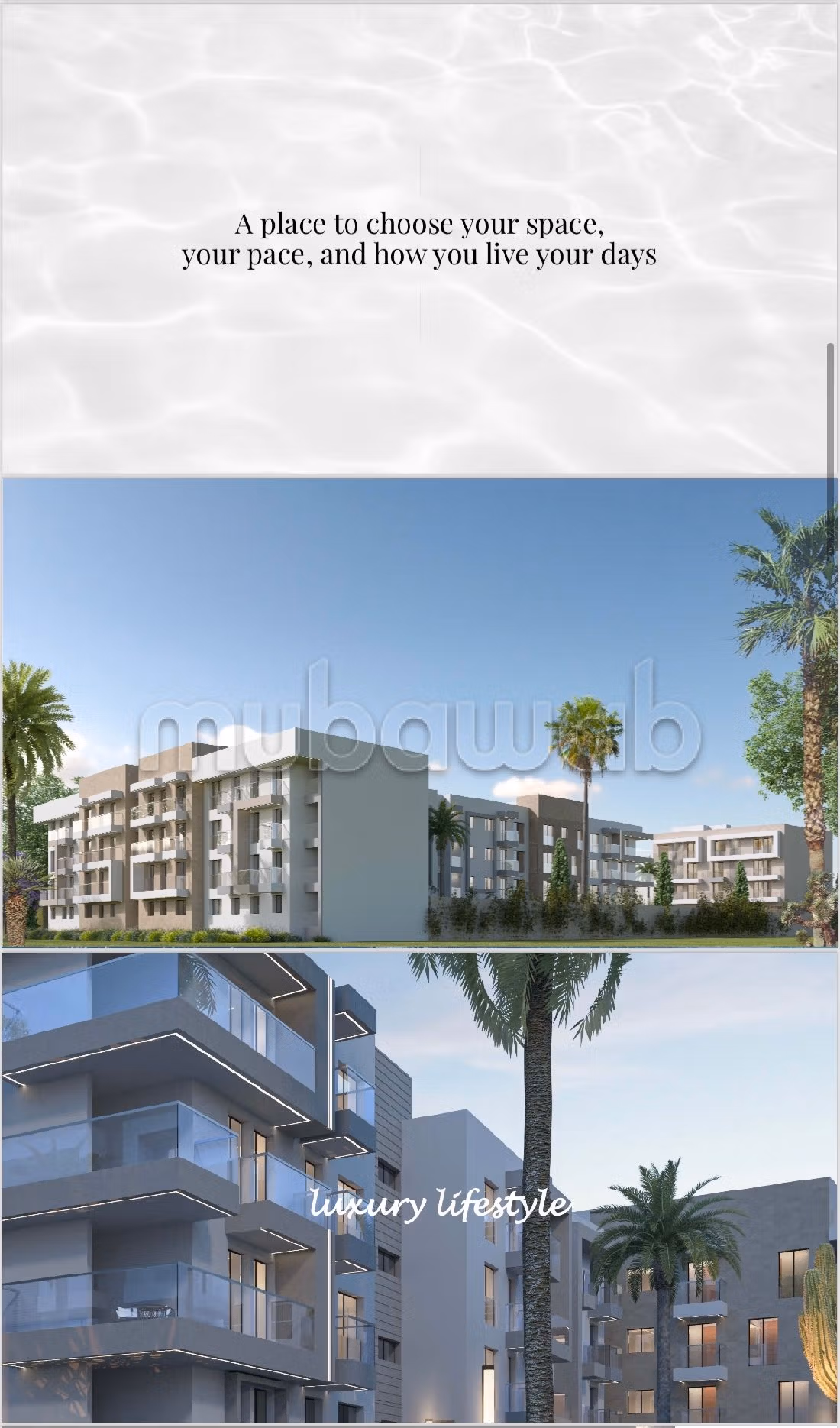 Find an apartment to buy. 2 lovely rooms. Green areas, Parking spaces for cars.