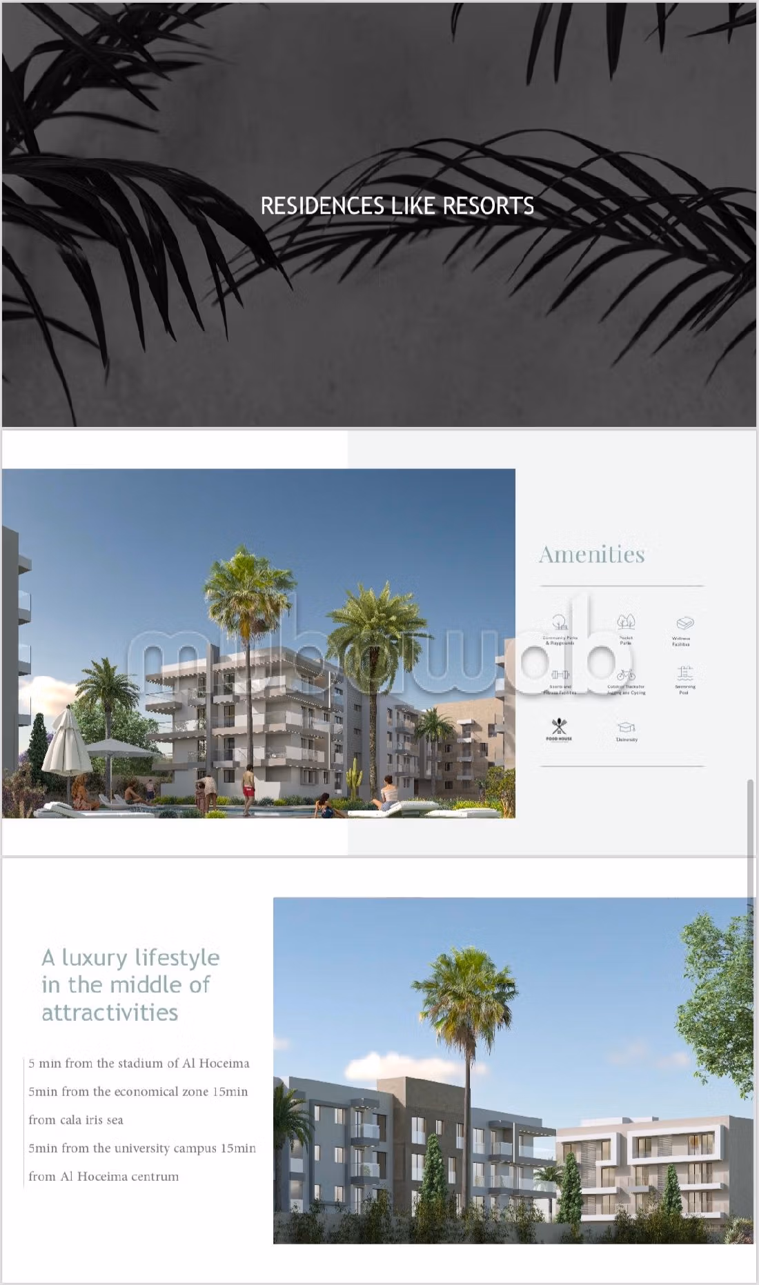 Find an apartment to buy. 2 lovely rooms. Green areas, Parking spaces for cars.