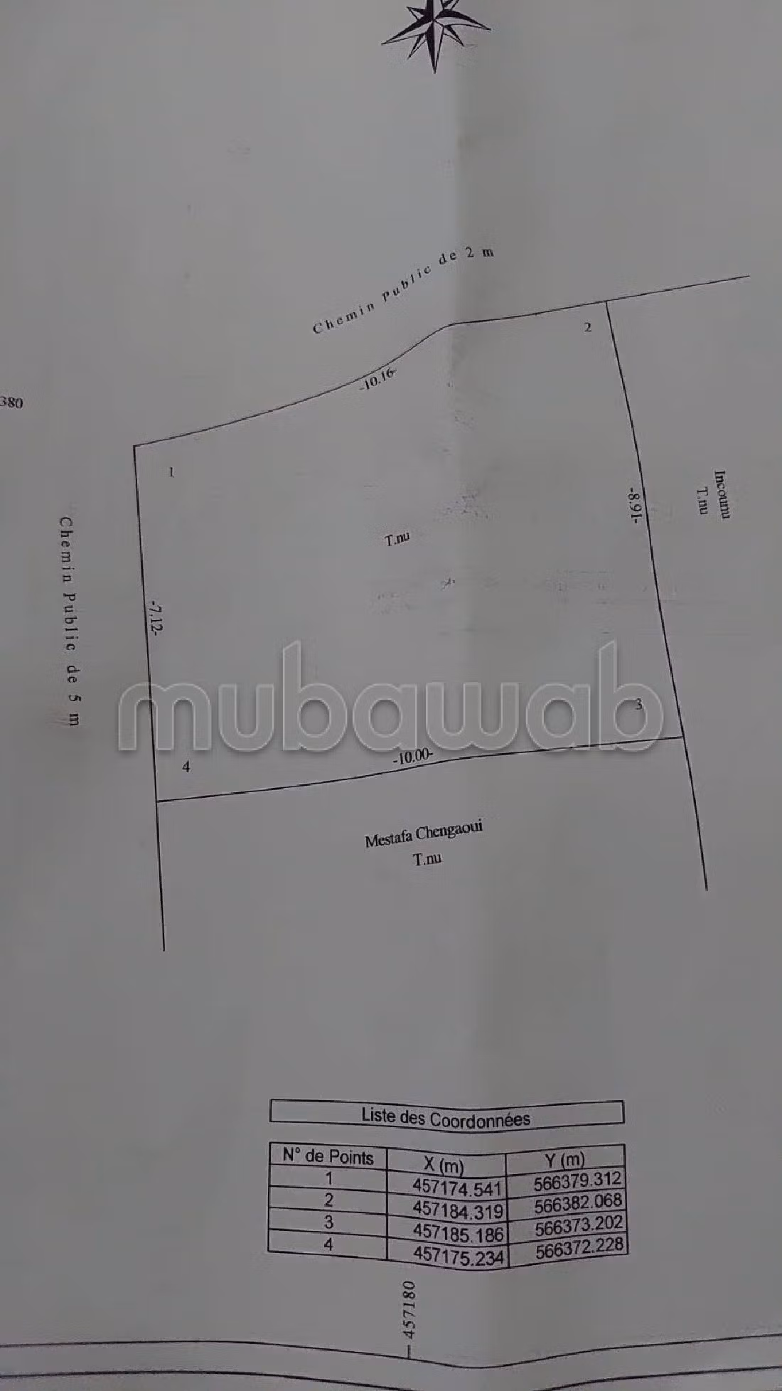 بيع أرض ب بني سعيد. المساحة 80 م². 