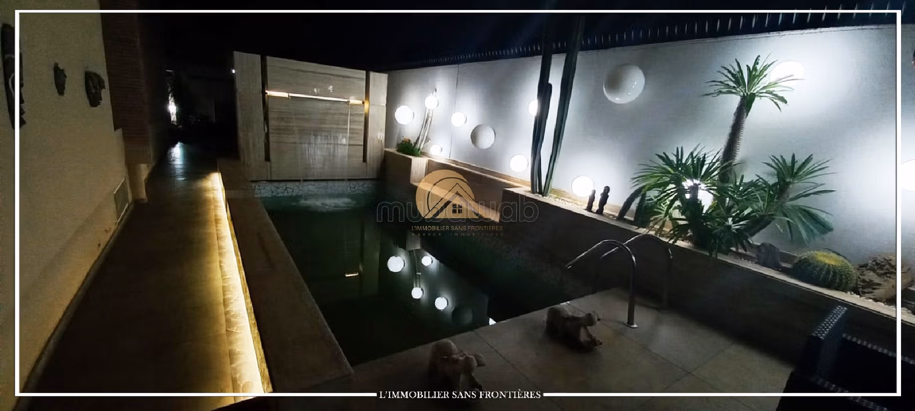 Villa vide à vendre 375m², piscine et jardin privés, Daoudiat