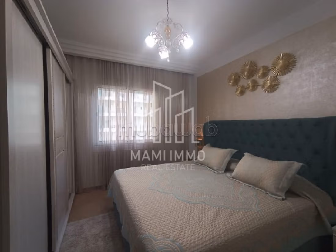 Apartment for rent in Les Jardins de Carthage. 2 large living areas. Fully furnished