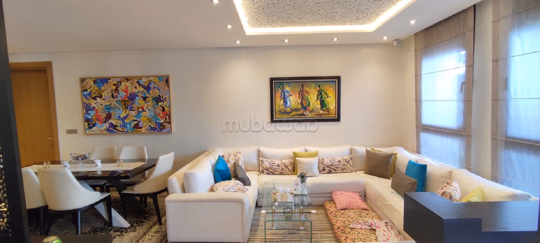 Alquila este piso en Souissi. 3 dormitorios. Bien decorado. 