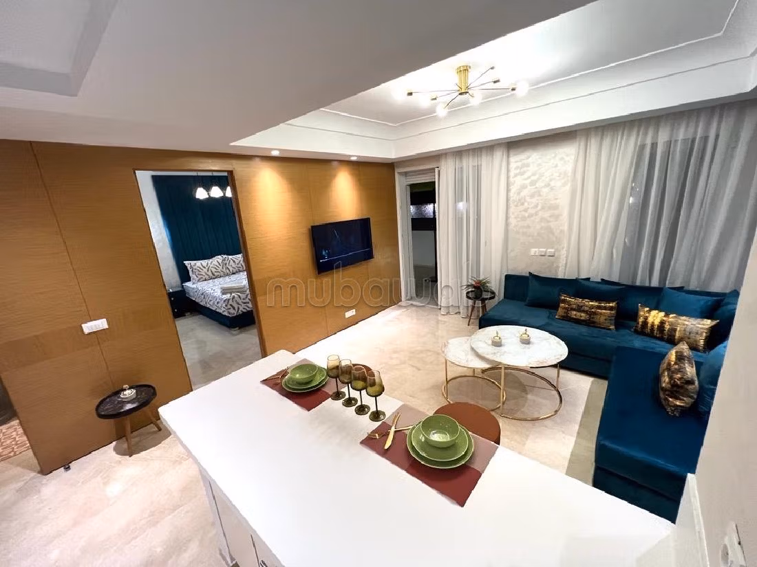 Pisos en alquiler en Casablanca Finance City. 2 habitaciones confortables. Ascensor y estacionamiento. 