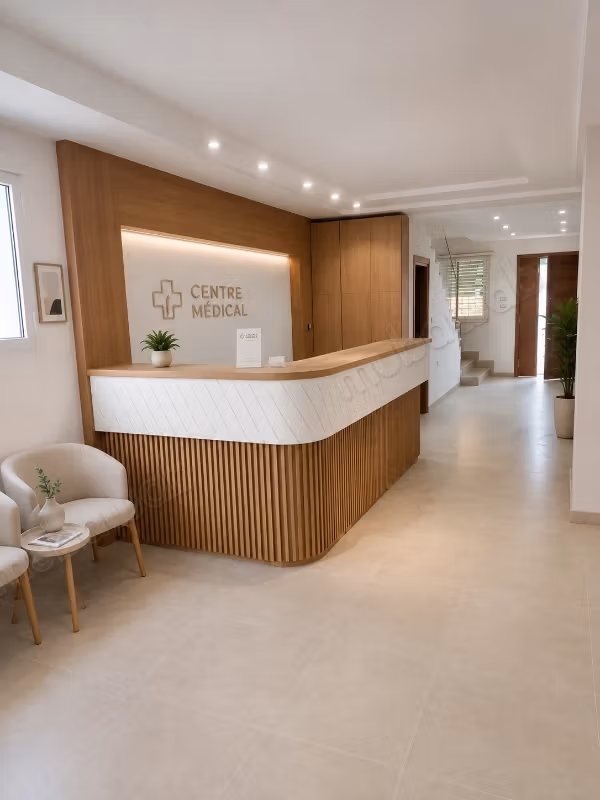 Ufficio disponibile in affitto a La Marsa. Superficie di 180 m². Finestre con doppi vetri e porta blindata. 