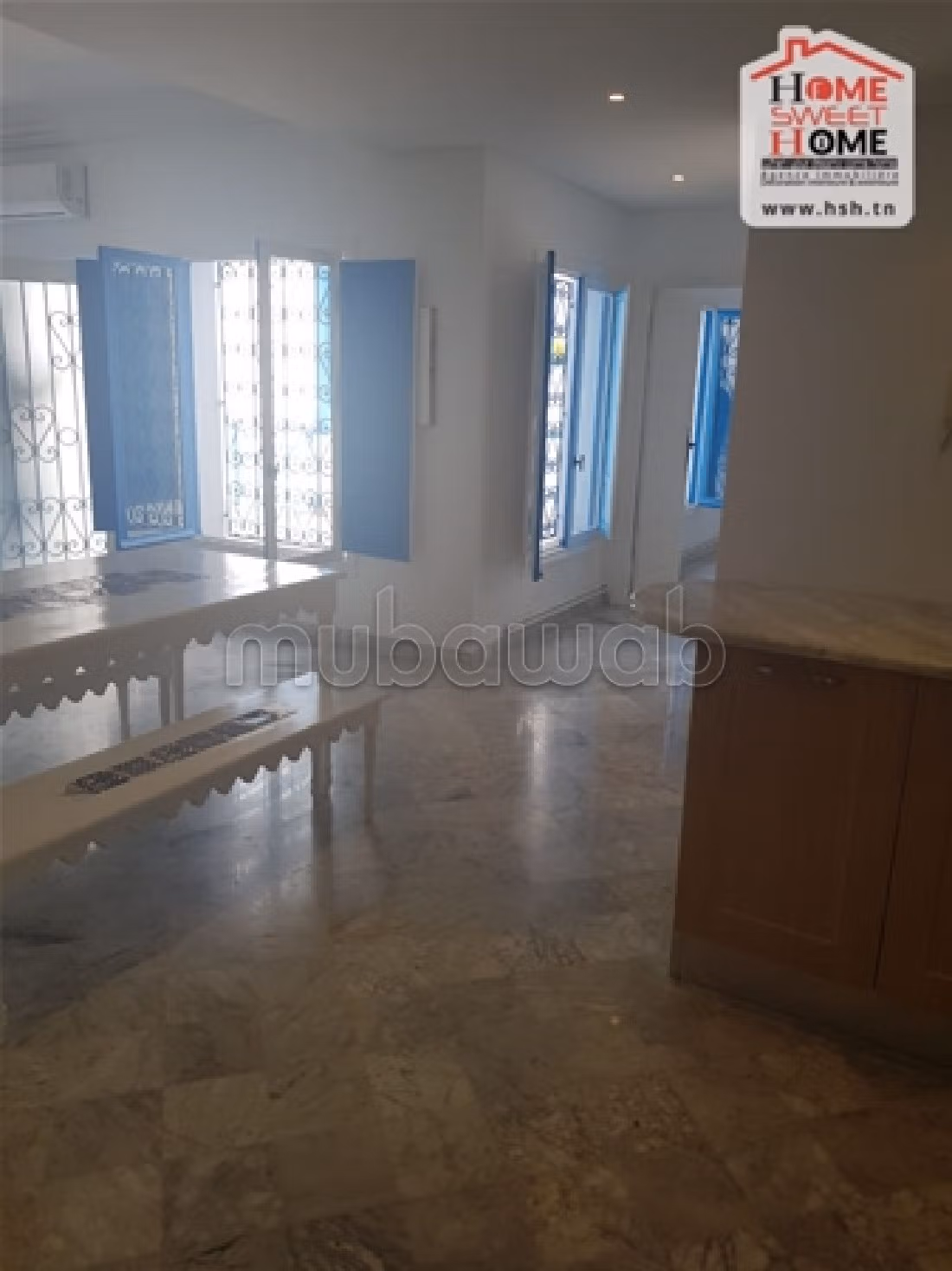 Luxury Villa for rent in Sidi Bousaid. 4 comfortable rooms. Fully furnished