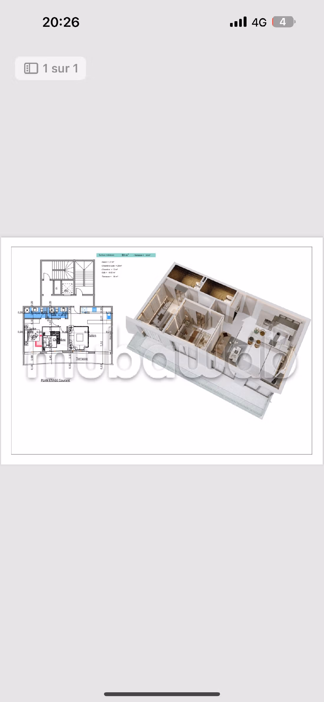 Find an apartment to buy in Branes 2. Total area 77 m². Reinforced door and double glazing.