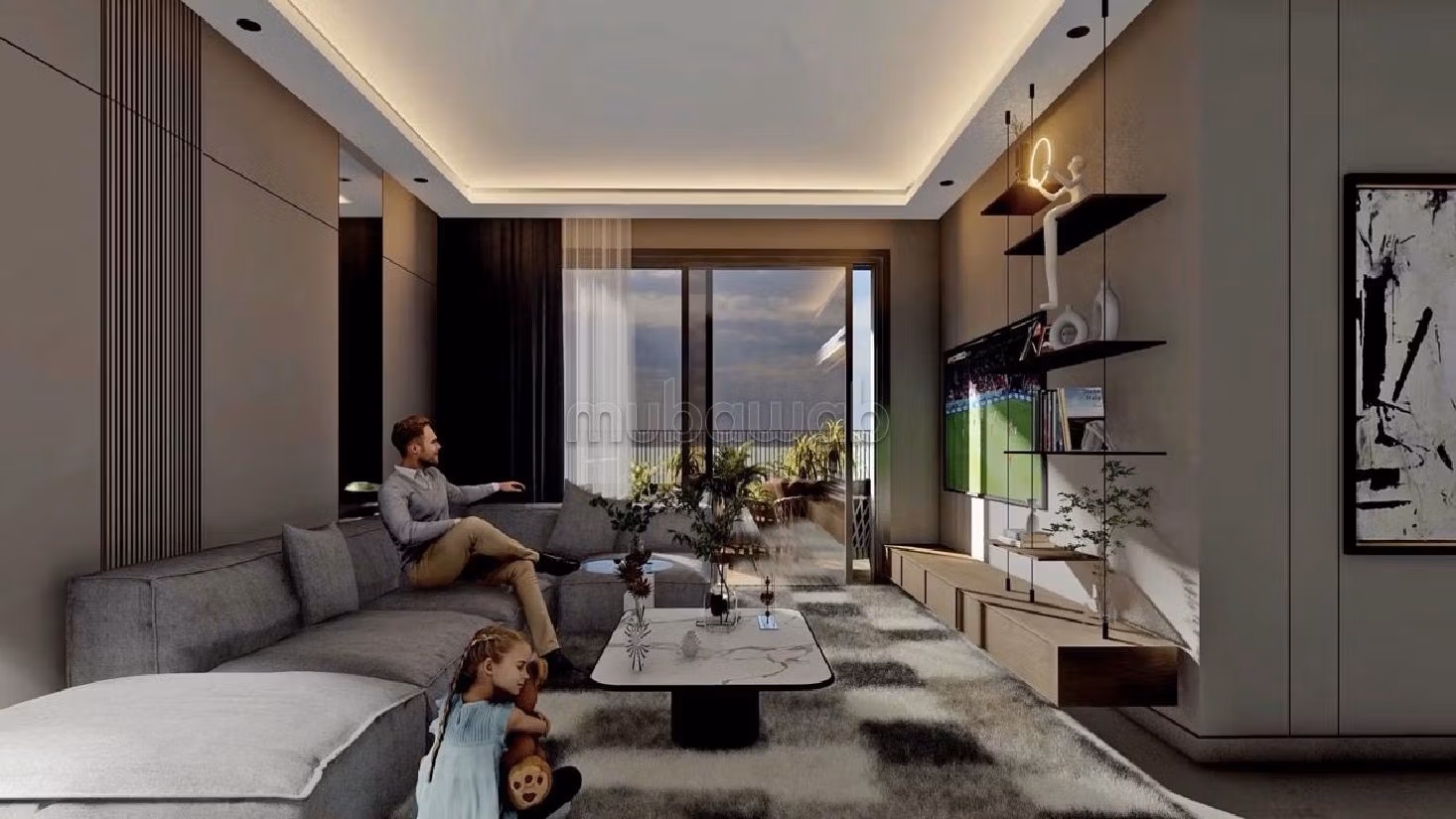 Appartement une chambre en rez de jardin