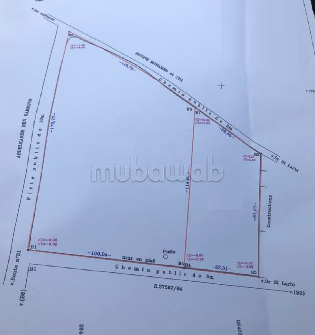 Beautiful land for sale in Route de Ouarzazate. Total area 2H 