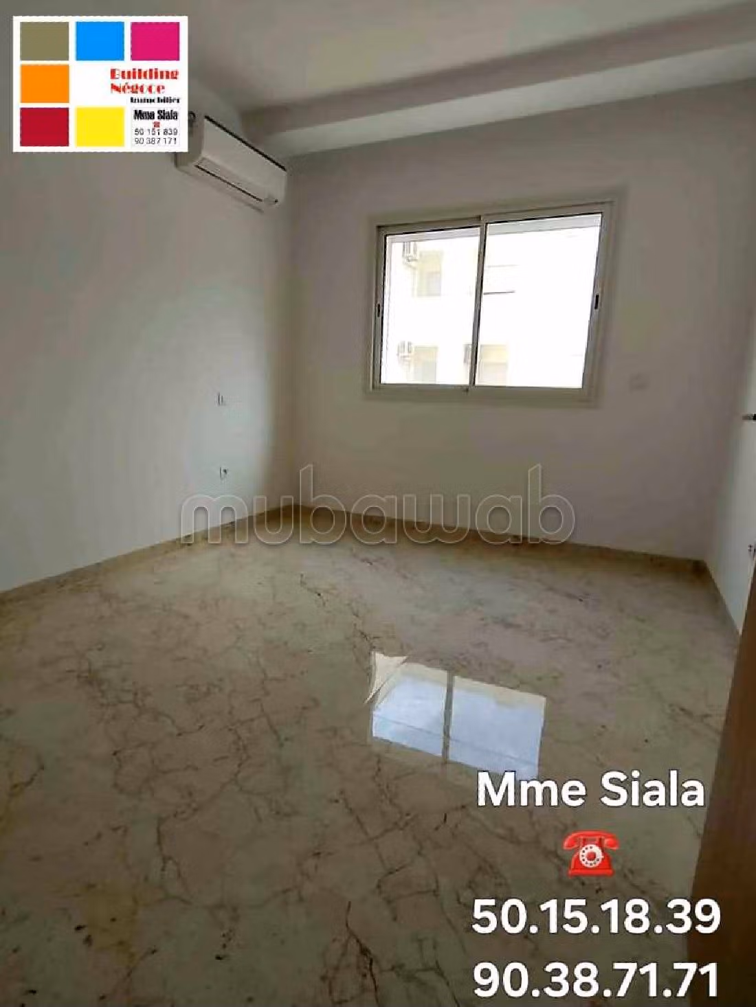 Apartment for rent in Cité Ennasr 2. 5 large rooms. Air conditioning system. 