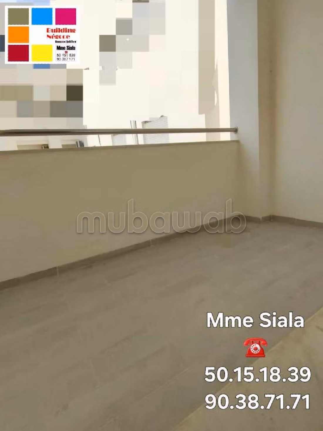 Apartment for rent in Cité Ennasr 2. 5 large rooms. Air conditioning system. 