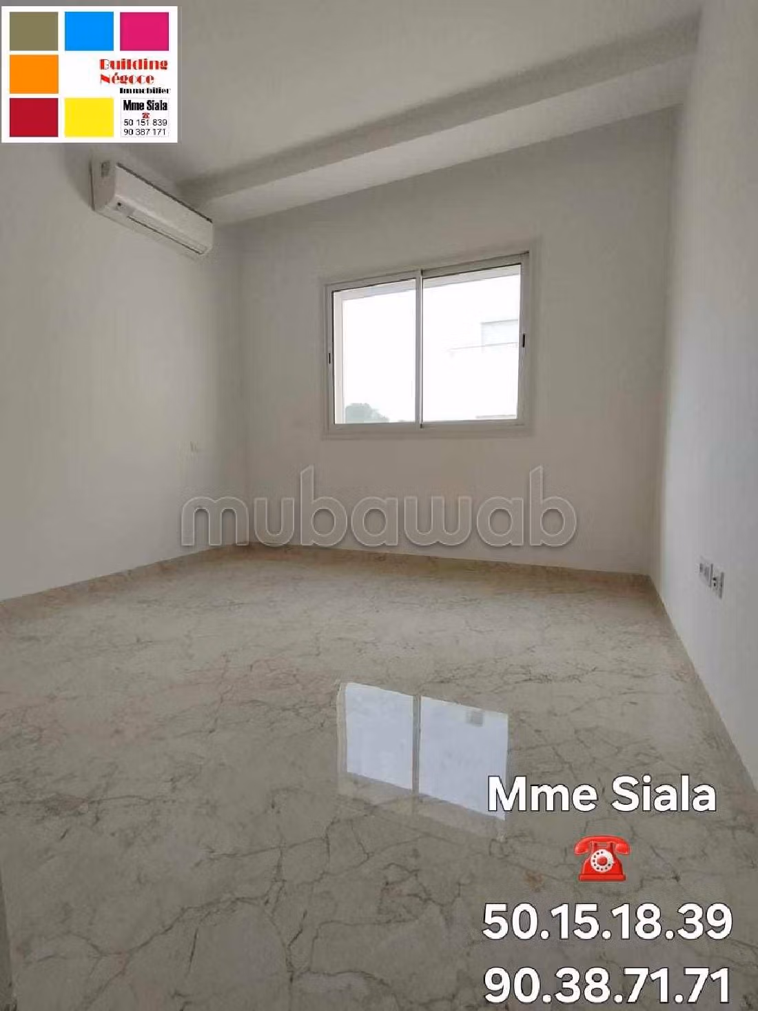 Apartment for rent in Cité Ennasr 2. 5 large rooms. Air conditioning system. 