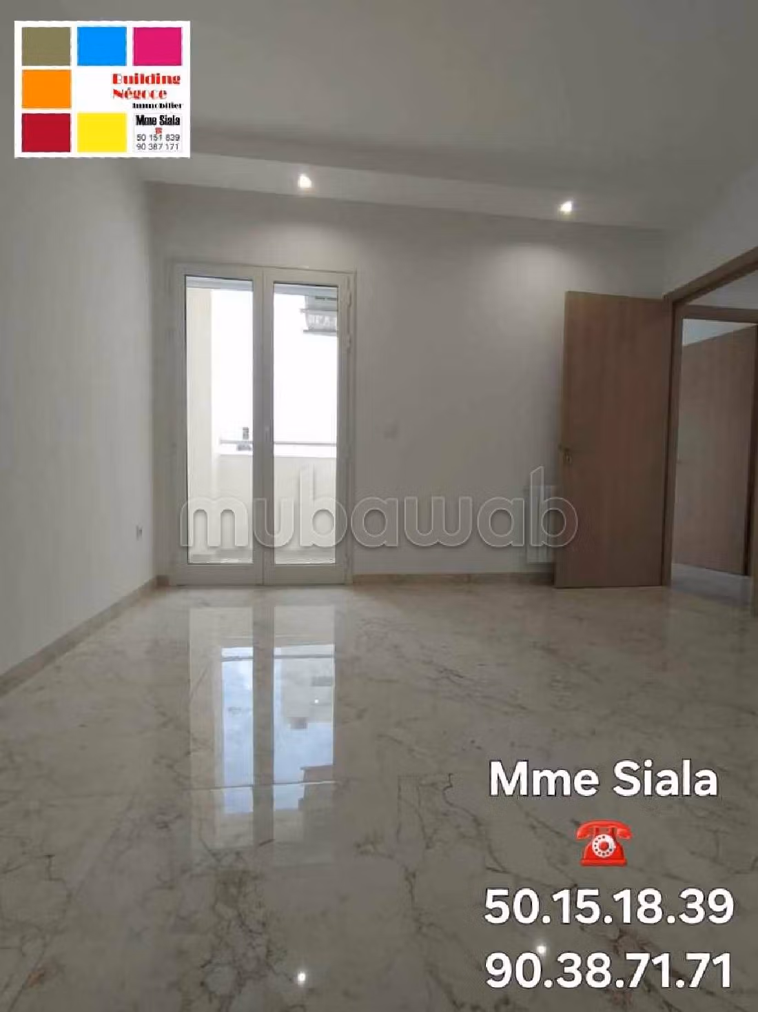 Apartment for rent in Cité Ennasr 2. 5 large rooms. Air conditioning system. 