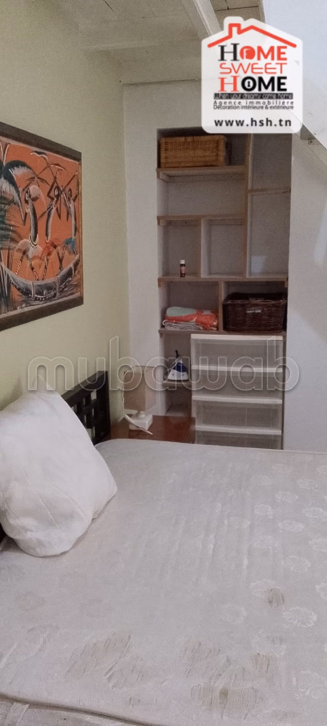 Rent an apartment in La Marsa. 4 large rooms. Cellar