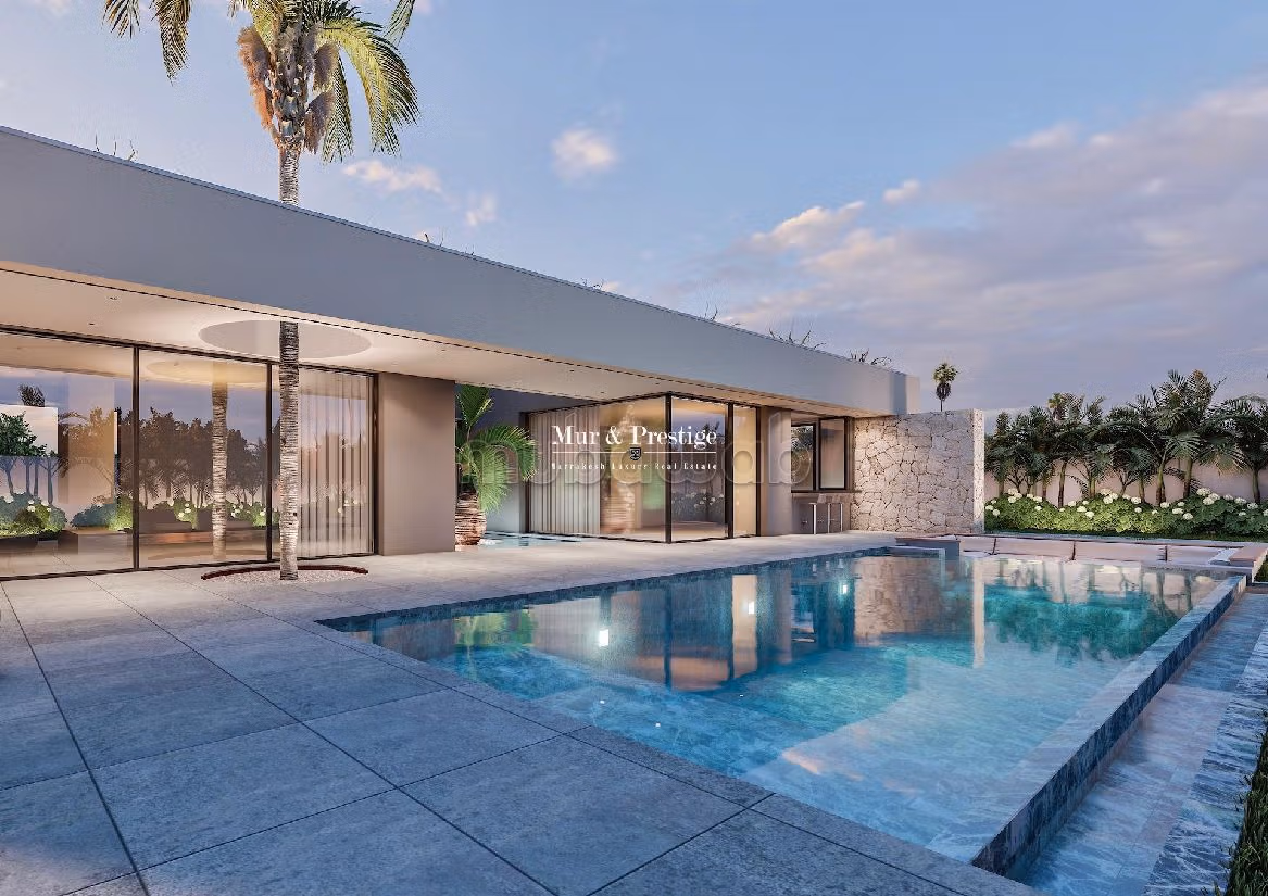 فيلا جميلة للبيع بطريق امزميز. المساحة الكلية 380 م². مدفأة ومكيف الهواء