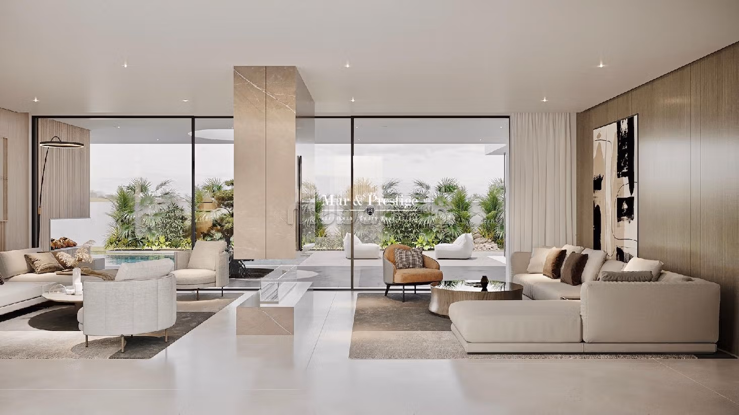 فيلا جميلة للبيع بطريق امزميز. المساحة الكلية 380 م². مدفأة ومكيف الهواء