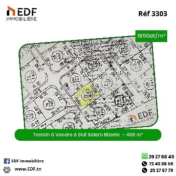 Terrain à Vendre à Sidi Salem Bizerte