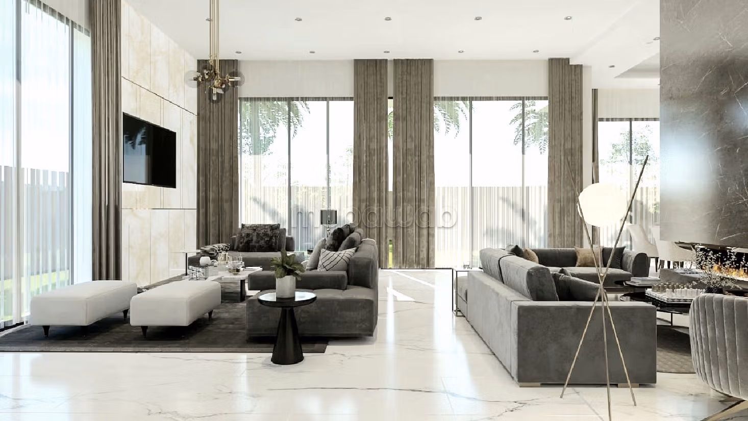 فيلا رائعة للبيع بطريق امزميز. 4 قطع. حمام سباحة و نظام تكييف للهواء