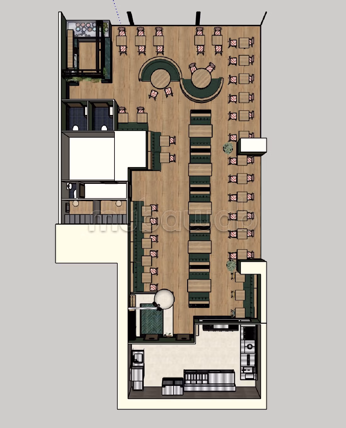 Oficinas y locales comerciales en venta en Anfa. Superficie 275 m². Cocina bien equipada. 