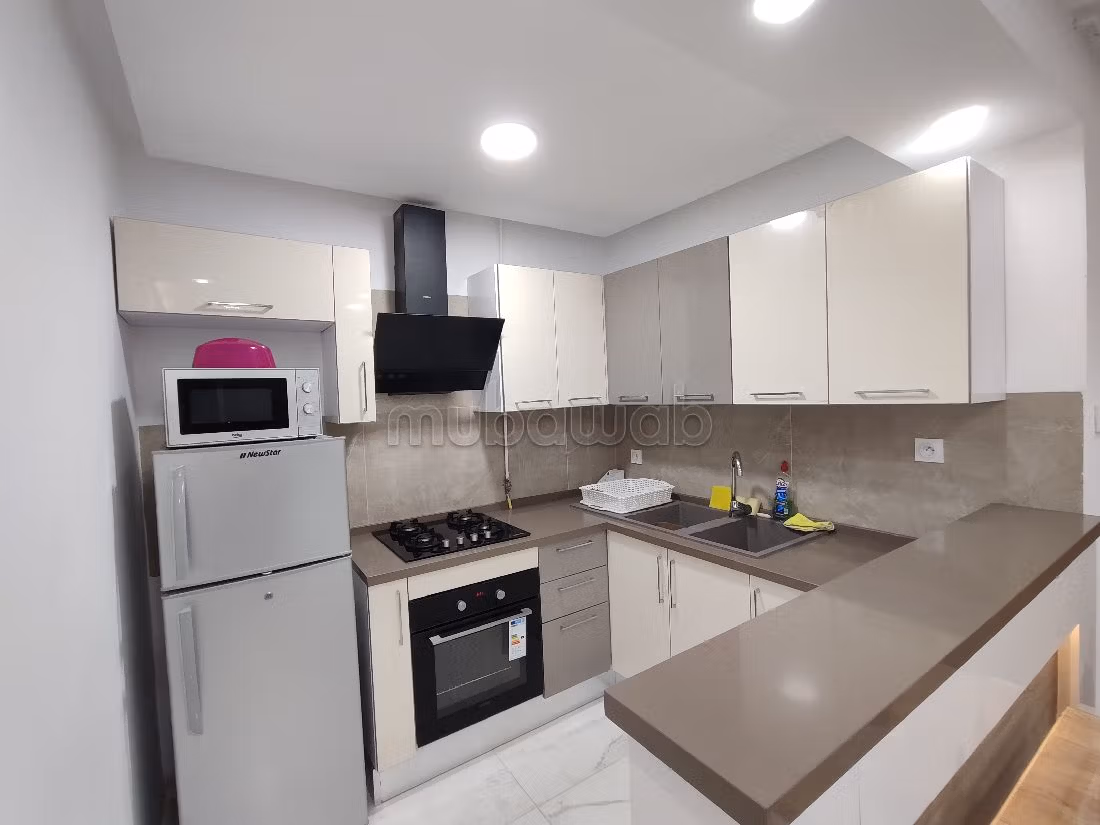 Apartments for rent in Hammamet Nord. Area 65 m². Secured door, Enclosed residence. 