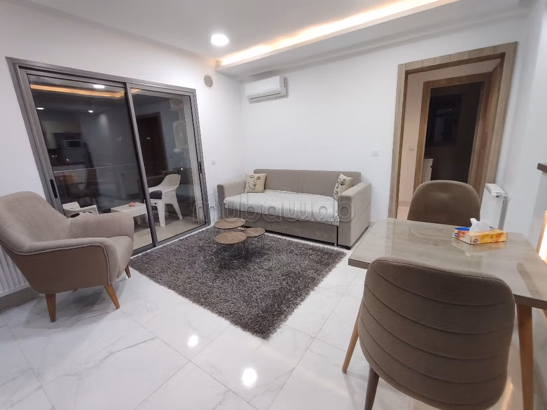 Apartments for rent in Hammamet Nord. Area 65 m². Secured door, Enclosed residence. 