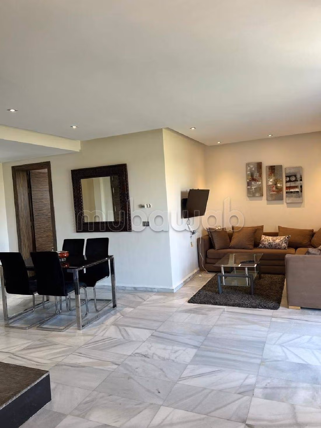 Superbe appartement meuble à louer à Bouskoura