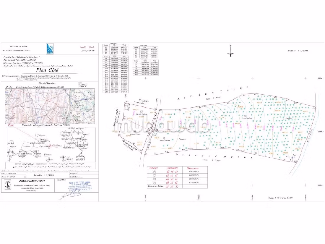 Terrain en vente à Route de Tahanaout. Superficie 33000 m²