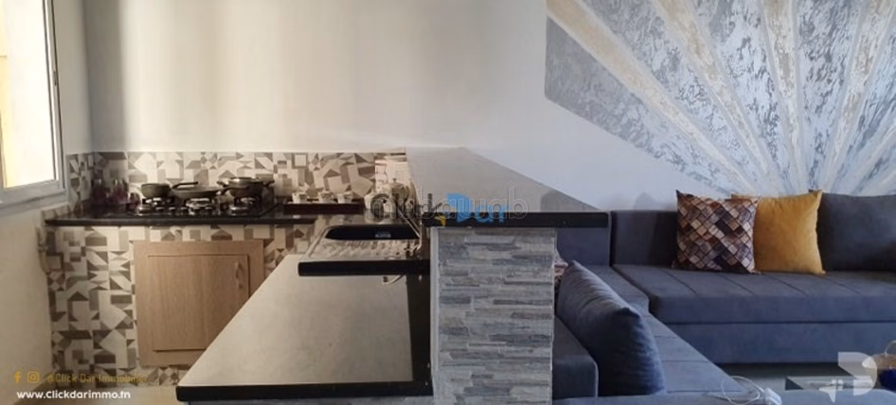 Appartement S3 vue mer à louer à Hammamet