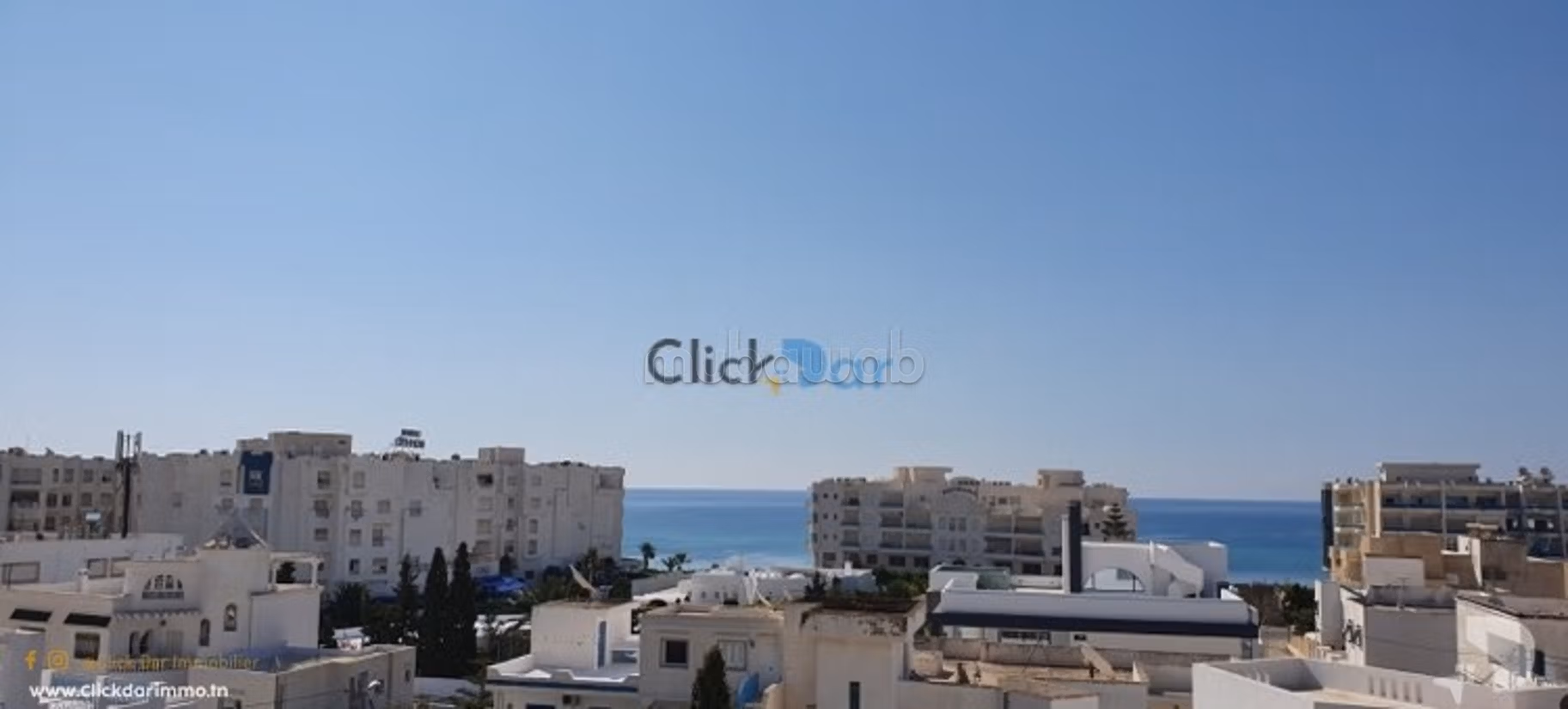 Appartement S3 vue mer à louer à Hammamet
