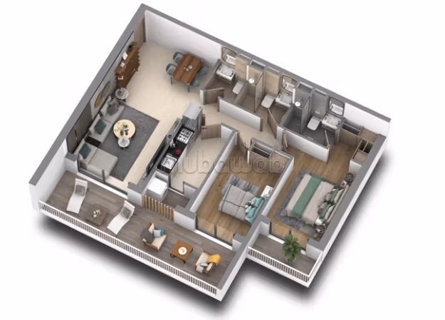 Vente d'un bel appartement 2chambres. Superficie 126 m²